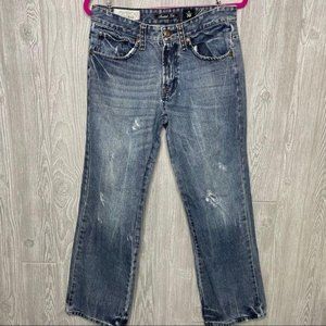 Marc ecko standard cut blue denim distressed jeans size 30
